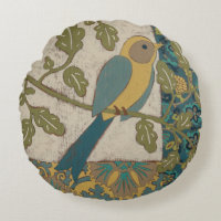 Pájaro azul amarillo y Verde azulado encaramado en