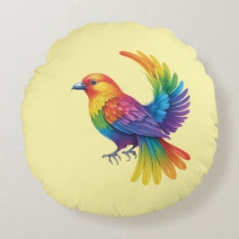 Cojín Redondo Pájaro colorido