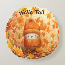 Pájaro lindo de otoño vestido para otoño