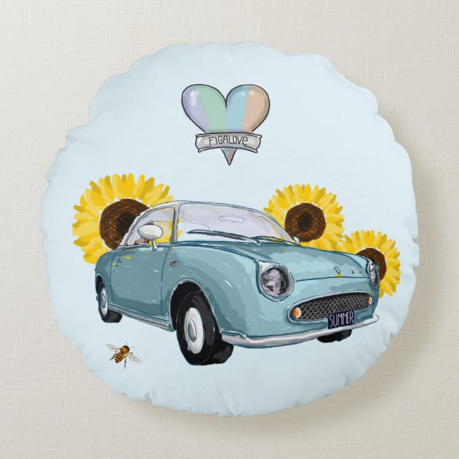 Cojín Redondo Pale Aqua Figaro round pillow (Anverso)