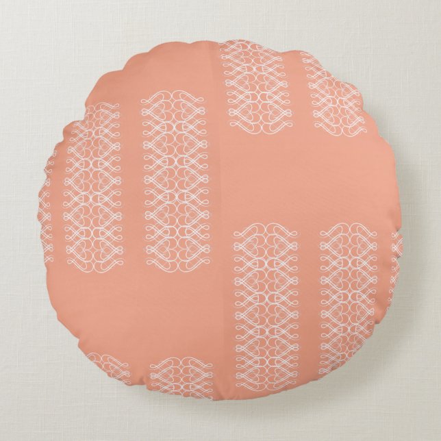 Cojín Redondo Pale Orange Round Pillow (Anverso)