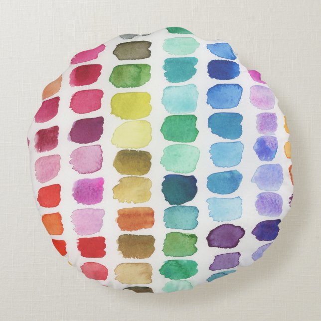 Cojín Redondo Paleta Alegre de Colores - Verano (Reverso)
