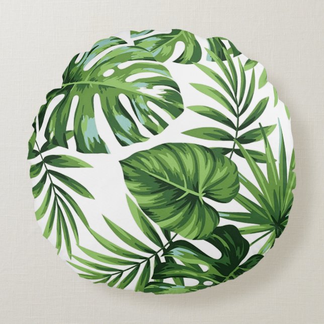 Cojín Redondo Palm folletos (Anverso)