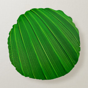 Cojín Redondo Palma verde de fondo vegetal de hoja