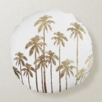 Palmeras tropicales del oro atractivo en blanco