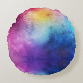 Cojín Redondo Palo y rollo - Pomo de tinte de color de arcoiris