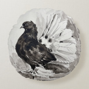 Cojín Redondo Paloma Indian Fantail Eyeliner Gallina