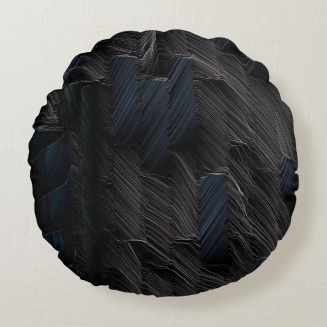 Cojín Redondo Palos azules y verdes sobre recipientes de plástic (Anverso)