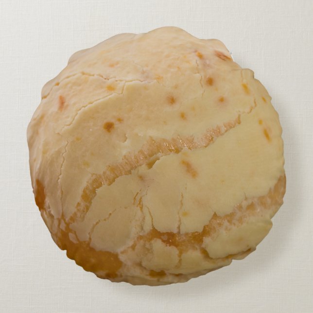 Cojín Redondo Pan de queso brasileño (Reverso)