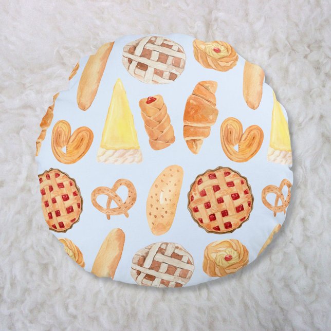 Cojín Redondo Panadería Francesa Pastry Bread Food (In situ)