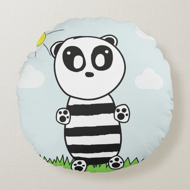 Cojín Redondo Panda Kids (Anverso)