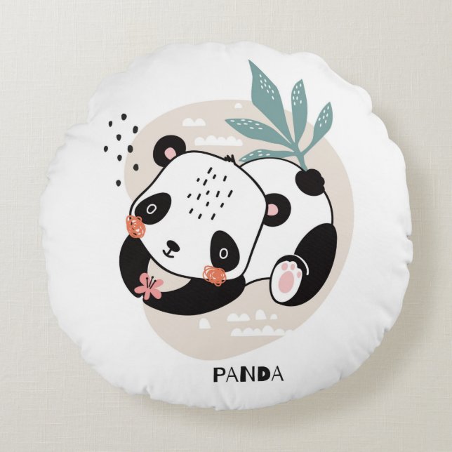 Cojín Redondo Panda Round Pillow (Anverso)