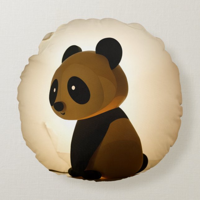 Cojín Redondo Panda Triste (Anverso)