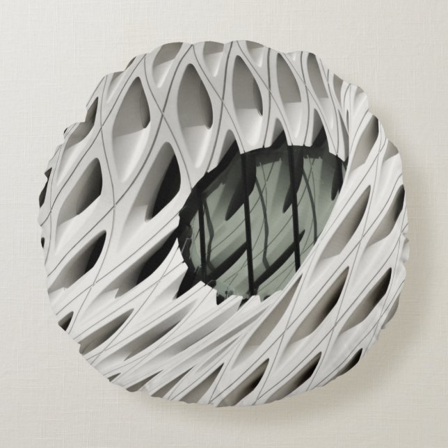 Cojín Redondo Panel de vidrio de tono negro ovalado sobre superf (Anverso)