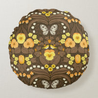 Pansias amarillas, pájaros y mariposas