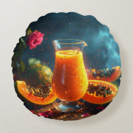 COJÍN REDONDO PAPAYA - TROPICAL KISS