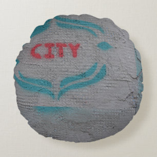 Cojín Redondo Papel de impresora blanco