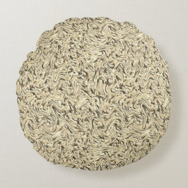 Cojín Redondo Parece una textura de pared en tonos beige