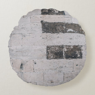 Cojín Redondo Pared de cemento gris