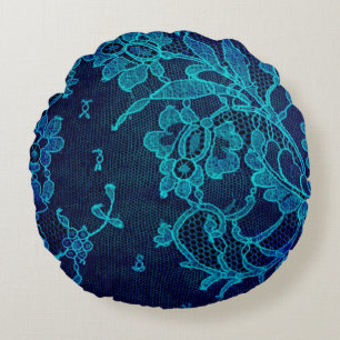 Cojín Redondo Parisi Feminista Victoriana Armada Gótica Blue Lac