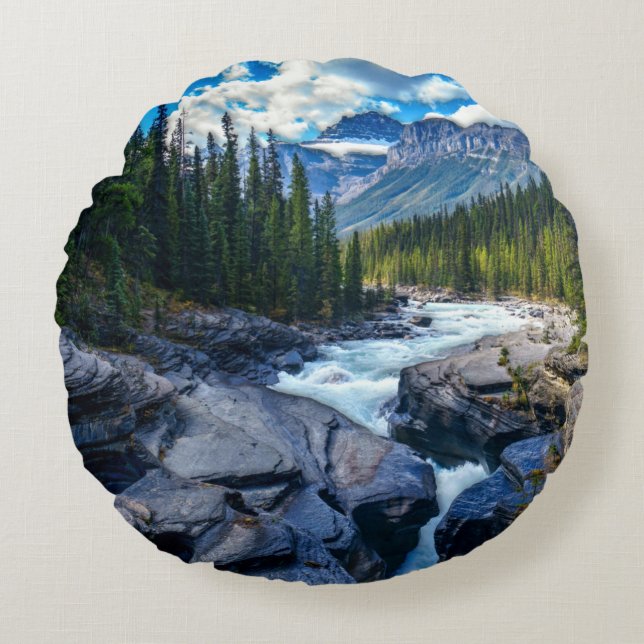 Cojín Redondo Parque nacional Banff Alberta Canada (Anverso)