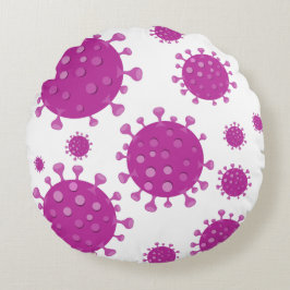 Cojín Redondo Partícula viral púrpura