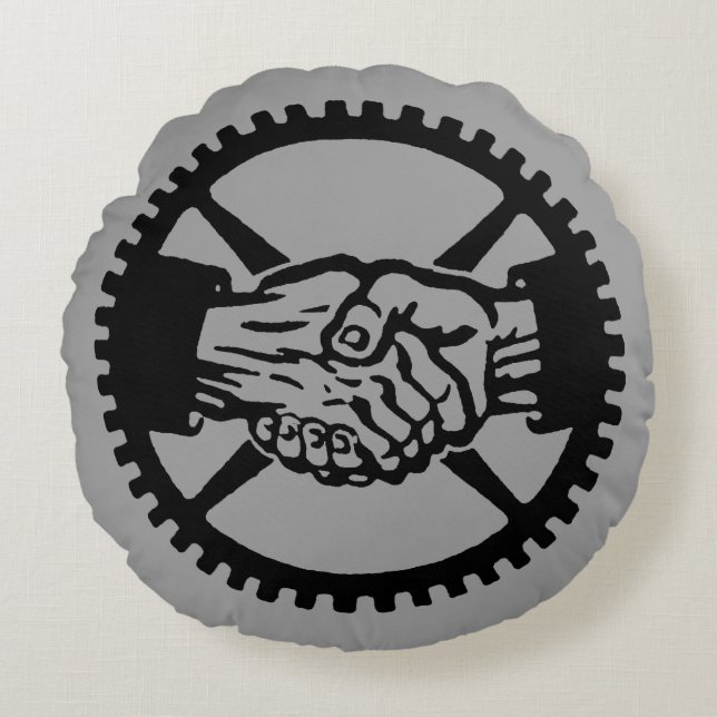 Cojín Redondo Partido laborista americano (Anverso)