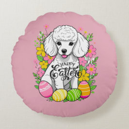 Cojín Redondo Pascua con flores