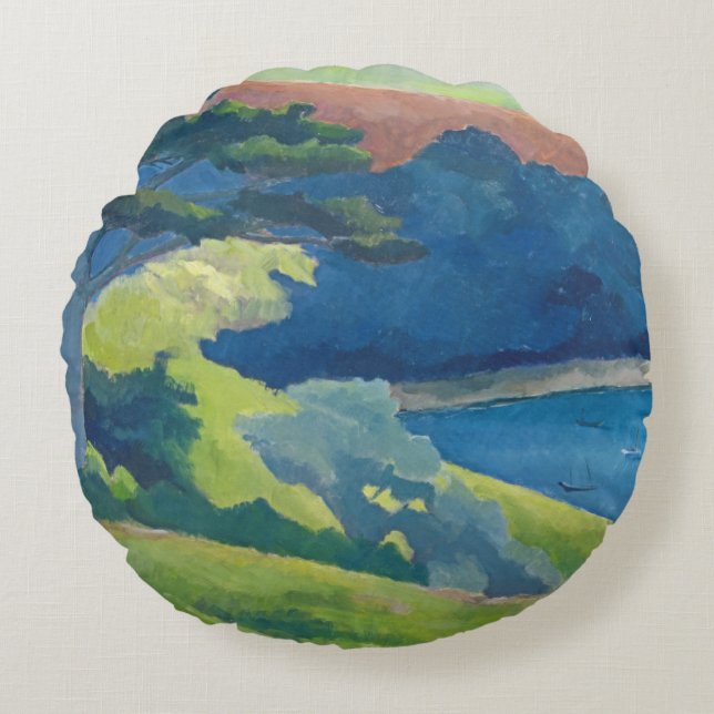 Cojín Redondo Paso Cornualles de Helford (Anverso)