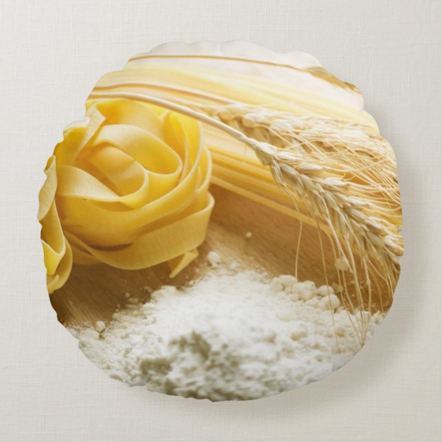 Cojín Redondo Pastas (Anverso)