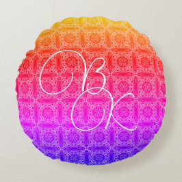 Cojín Redondo Pastel arcoiris