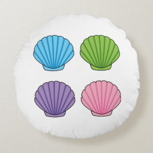 Cojín Redondo Pastel Colorful Seashell Pack
