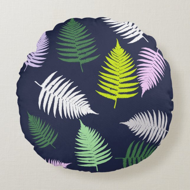 Cojín Redondo Pastel Colours Lucky Fern (Anverso)