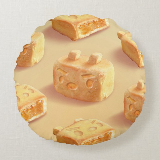 Cojín Redondo Pastel de piña (Anverso)