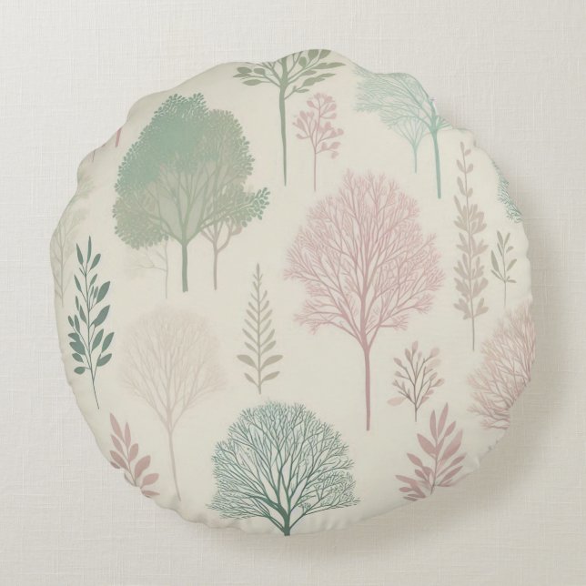 Cojín Redondo Pastel Forest Round Cushion (Reverso)