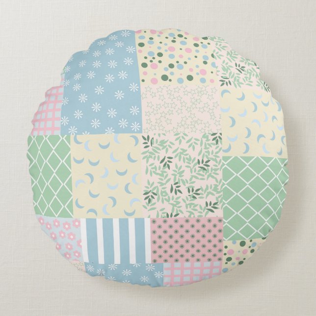 Cojín Redondo Patcheo (Anverso)