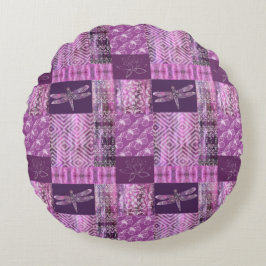 Cojín Redondo Pátina púrpura: Mosaico