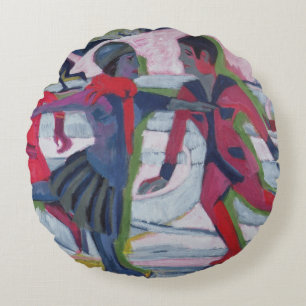 Cojín Redondo Patinadores de hielo