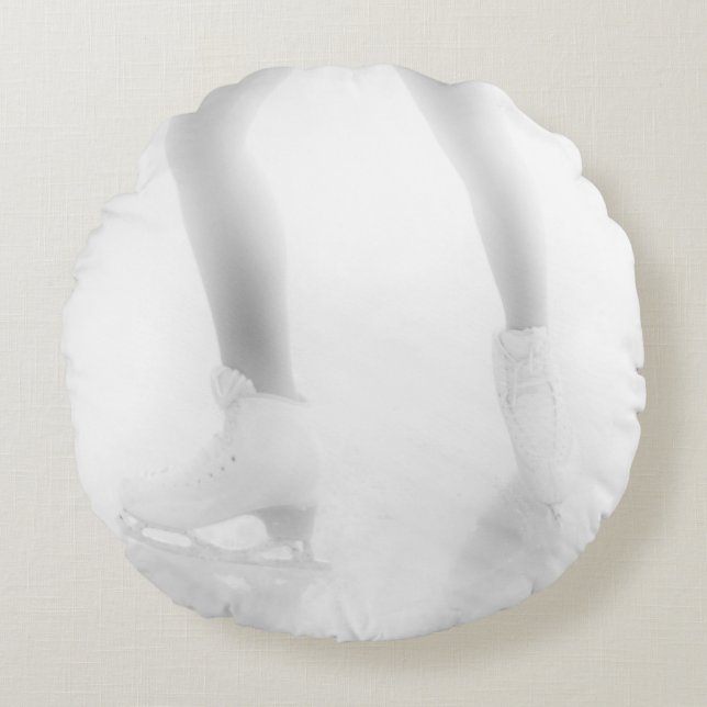 Cojín Redondo Patinaje sobre hielo (Anverso)