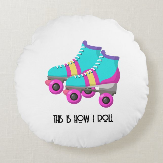 Cojín Redondo Patines de rodillos (Anverso)