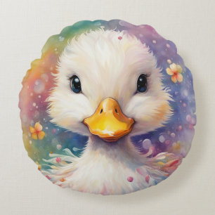 Cojín Redondo Pato 3 Aves arcoiris