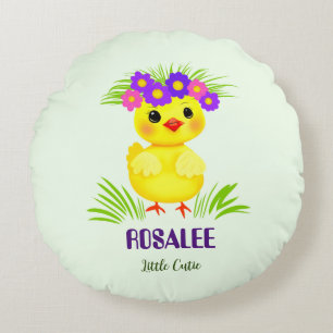 Cojín Redondo Pato pequeño y lindo