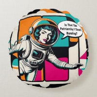 Patriarcado feminista retro astronauta arte pop