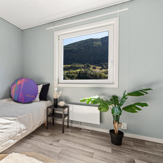 Cojín Redondo Patrón abstracto con el nombre lavender (Subido por el creador)