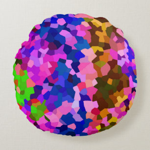 Cojín Redondo Patrón abstracto cristalino irlandés