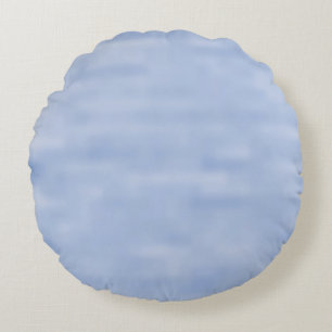 Cojín Redondo Patrón abstracto del cielo azul claro minimalista 