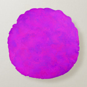 Cojín Redondo Patrón abstracto púrpura rosa