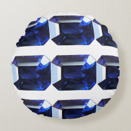 Cojín Redondo Patrón azul