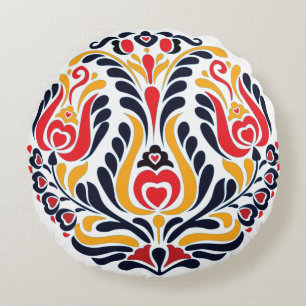 Cojín Redondo Patrón circular popular