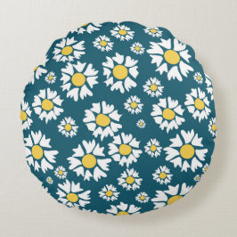 Cojín Redondo Patrón continuo con flores
